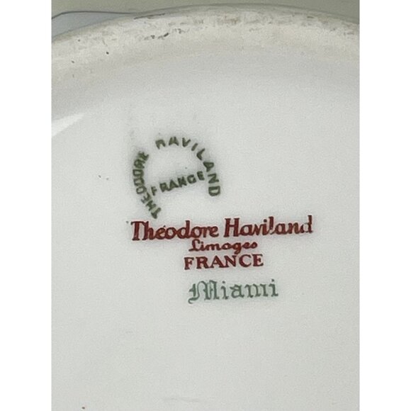 2 Theodore Haviland Limoges 1925-36 Miami Octagonal Ivory Floral COVERED DISHES - Picture 8 of 8